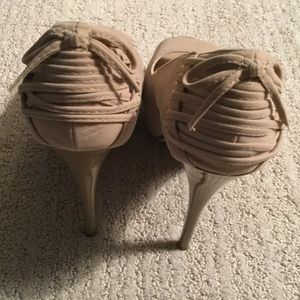 Laced back heels, size 10